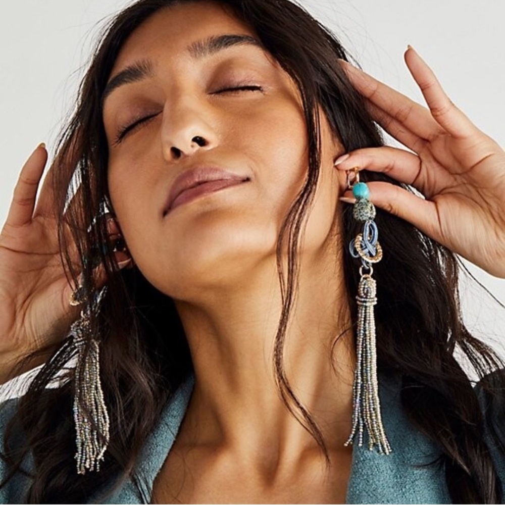 New🌟Free People-Caution Earrings-Blue